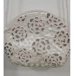 Inge Christopher Purse Vintage Beaded White Crossbody Bag Glam Elegant Timeless